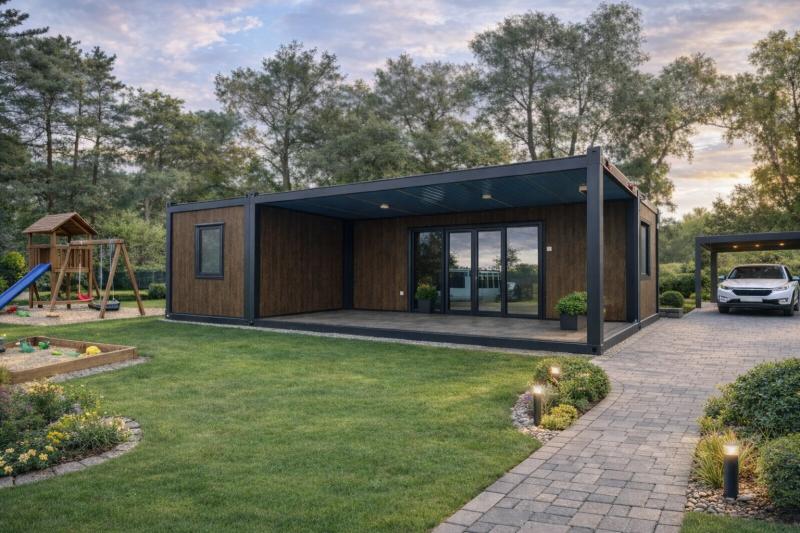 Diófa Mintázatú 36 m² Modulház